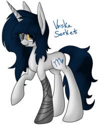 Size: 708x894 | Tagged: safe, artist:stormer, pony, unicorn, homestuck, ponified, robotic hoof, vriska serket