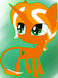 Size: 1156x1548 | Tagged: safe, artist:stormer, oc, oc only, classical unicorn, pony, unicorn, chibi, horn, leonine tail, solo