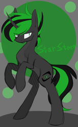 Size: 1173x1920 | Tagged: safe, artist:stormer, oc, oc only, oc:starstorm, pony, unicorn, curved horn, female, horn, mare, rearing, solo
