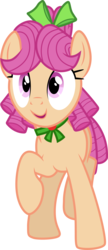 Size: 3001x6927 | Tagged: safe, artist:cloudy glow, apple rose, earth pony, pony, g4, absurd resolution, female, mare, open mouth, simple background, smiling, transparent background, vector, young apple rose, younger