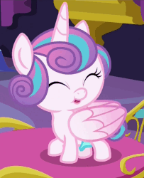 Size: 445x549 | Tagged: safe, screencap, princess flurry heart, alicorn, pony, a flurry of emotions, g4, adorable face, animated, baby, cuddly, cute, cuteness overload, daaaaaaaaaaaw, diaper, female, flurrybetes, gif, huggable, laughing, playful, weapons-grade cute