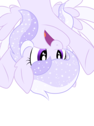 Size: 2048x2732 | Tagged: safe, artist:prismaticstars, oc, oc only, oc:starstorm slumber, pegasus, pony, female, happy, high res, mare, simple background, solo, transparent background, upside down, vector