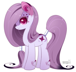 Size: 600x570 | Tagged: safe, artist:exceru-karina, oc, oc only, oc:kamely, earth pony, pony, female, mare, solo, tail wrap