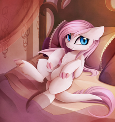Size: 3452x3689 | Tagged: safe, artist:magnaluna, oc, oc only, oc:flameheart, dracony, hybrid, pony, bed, bedsheets, blue eyes, commission, cute, female, high res, mare, pillow, solo