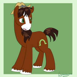 Size: 1280x1280 | Tagged: safe, artist:espeonna, trouble shoes, earth pony, pony, g4, male, solo