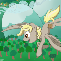 Size: 1280x1280 | Tagged: safe, artist:espeonna, oc, oc only, pegasus, pony, flying, smiling, solo