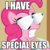 Size: 400x400 | Tagged: safe, screencap, pinkie pie, earth pony, pony, a flurry of emotions, g4, my little pony: friendship is magic, eye bulging, female, frown, gritted teeth, image macro, mare, meme, my brand, solo, special eyes, teeth, wat, wide eyes