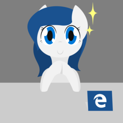 Size: 2048x2048 | Tagged: safe, artist:expression2, oc, oc only, oc:edge, pony, browser ponies, high res, microsoft, microsoft edge