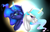 Size: 1939x1250 | Tagged: safe, artist:eperyton, princess celestia, princess luna, alicorn, pony, g4, bust, curved horn, cute, cute little fangs, fangs, glowing horn, horn, magic, royal sisters