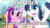 Size: 610x343 | Tagged: safe, edit, edited screencap, screencap, princess cadance, princess flurry heart, shining armor, alicorn, pony, unicorn, a flurry of emotions, g4, bags under eyes, dishevelled, glowing horn, horn, image macro, meme