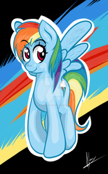 Size: 900x1440 | Tagged: safe, artist:kifshestand44, rainbow dash, pony, g4, female, simple background, solo