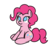 Size: 780x712 | Tagged: safe, artist:neuro, pinkie pie, earth pony, pony, g4, chibi, cute, diapinkes, female, looking up, mare, no catchlights, no pupils, ponk, simple background, sitting, smiling, solo, transparent background