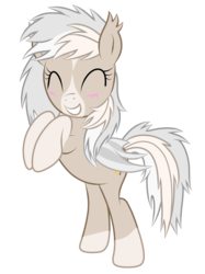 Size: 2048x2732 | Tagged: safe, artist:prismaticstars, oc, oc only, oc:cuddy, bat pony, pony, blushing, coat markings, eyes closed, female, high res, mare, rearing, simple background, smiling, socks (coat markings), solo, transparent background, vector