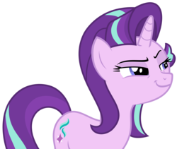 Size: 2922x2463 | Tagged: safe, artist:sketchmcreations, starlight glimmer, pony, all bottled up, g4, high res, simple background, smiling, smirk, smug, solo, transparent background, vector