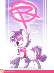 Size: 992x1346 | Tagged: safe, artist:sip, sweetie belle, pony, g4, clothes, female, filly, patreon, patreon logo, shirt, solo, walking