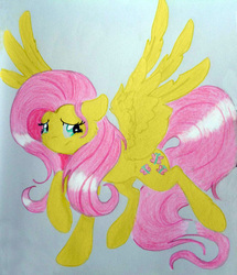 Size: 1663x1934 | Tagged: safe, artist:thorinstrawberry, fluttershy, pony, g4, female, solo, traditional art