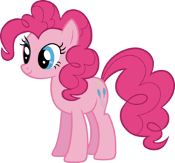 Size: 2875x2683 | Tagged: safe, artist:edselrobin, pinkie pie, earth pony, pony, g4, female, high res, simple background, smiling, solo, transparent background, vector