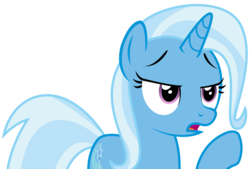 Size: 4325x2928 | Tagged: safe, artist:sketchmcreations, trixie, pony, unicorn, all bottled up, g4, female, high res, mare, open mouth, raised eyebrow, raised hoof, simple background, transparent background, vector