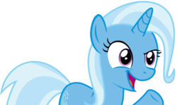 Size: 4719x2819 | Tagged: safe, artist:sketchmcreations, trixie, pony, unicorn, all bottled up, g4, female, high res, mare, open mouth, raised hoof, simple background, transparent background, vector