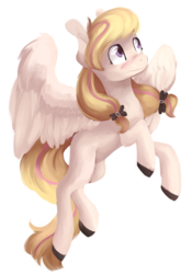 Size: 2100x3000 | Tagged: safe, artist:baldmoose, oc, oc only, pegasus, pony, blank flank, bow, female, hair bow, high res, mare, simple background, solo, transparent background