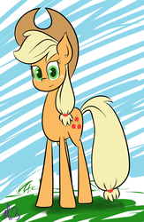 Size: 937x1433 | Tagged: safe, artist:greseres, applejack, earth pony, pony, g4, female, solo