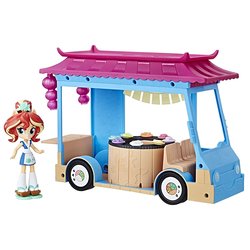Size: 1500x1500 | Tagged: safe, sunset shimmer, equestria girls, equestria girls specials, g4, doll, equestria girls minis, food truck, irl, merchandise, photo, sunset sushi, toy, truck