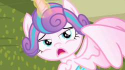 Size: 922x518 | Tagged: safe, screencap, princess flurry heart, alicorn, pony, a flurry of emotions, g4, animated, baby, crying, cute, diaper, eye shimmer, female, floppy ears, flurrybetes, foal, frown, gif, gritted teeth, lip bite, looking at you, pouting, sad, solo, spread wings, teary eyes, wide eyes, wings