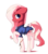 Size: 1500x1700 | Tagged: safe, artist:freeedon, oc, oc only, oc:katie (freeedon), earth pony, pony, bow, clothes, dress, female, hair over one eye, mare, raised hoof, simple background, socks, solo, stockings, tail bow, thigh highs, transparent background