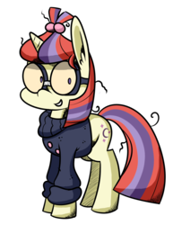 Size: 1537x1993 | Tagged: safe, artist:glacierfrostclaw, moondancer, pony, unicorn, g4, clothes, female, glasses, simple background, smiling, solo, style emulation, sweater, transparent background