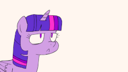 Size: 640x360 | Tagged: safe, artist:welcometoplok, twilight sparkle, alicorn, pony, g4, animated, book, explosion, female, gif, sad, shocked, simple background, solo, surprised, twilight sparkle (alicorn), white background, wrong magic color