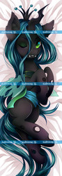 Size: 2598x7322 | Tagged: safe, artist:vanilla166, queen chrysalis, changeling, g4, absurd resolution, body pillow, body pillow design, female, mare, pillow, solo, watermark
