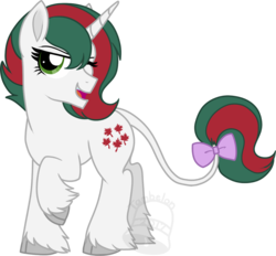Size: 861x800 | Tagged: safe, artist:tambelon, gusty, gusty the great, classical unicorn, pony, unicorn, a flurry of emotions, g1, g4, bow, cloven hooves, female, g1 to g4, generation leap, horn, leonine tail, mare, simple background, tail bow, transparent background, unshorn fetlocks