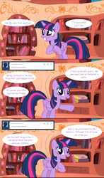 Size: 1280x2170 | Tagged: safe, artist:hakunohamikage, twilight sparkle, alicorn, pony, ask-princesssparkle, g4, ask, female, golden oaks library, happy, solo, tumblr, twilight sparkle (alicorn)