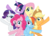 Size: 4581x3288 | Tagged: safe, artist:sketchmcreations, applejack, fluttershy, pinkie pie, rainbow dash, rarity, twilight sparkle, alicorn, pony, all bottled up, g4, my little pony: friendship is magic, best friends until the end of time, bipedal, high res, looking at you, mane six, raised hoof, simple background, smiling, transparent background, twilight sparkle (alicorn), vector