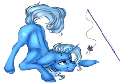 Size: 1357x933 | Tagged: safe, artist:11-shadow, artist:coralinatoilly, trixie, pony, unicorn, g4, behaving like a cat, collaboration, female, mare, simple background, solo, transparent background, unshorn fetlocks