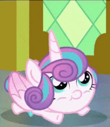 Size: 328x382 | Tagged: safe, screencap, princess flurry heart, pony, a flurry of emotions, g4, animated, behaving like a dog, cropped, cute, female, flurrybetes, gif, open mouth, solo, tongue out