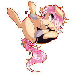 Size: 600x600 | Tagged: safe, artist:beardie, oc, oc only, earth pony, pony, animated, bartender, floating, gif, simple background, solo, transparent background