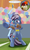 Size: 3600x5952 | Tagged: safe, artist:bbqninja501st, oc, oc only, oc:gold medal, earth pony, pony, unicorn, absurd resolution, apple, archery, bipedal, food, heterochromia, horn, horn guard, horn impalement, ice arrows, medal, scared, tongue out, william tell