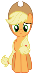 Size: 3251x6500 | Tagged: safe, artist:estories, applejack, earth pony, pony, g4, absurd resolution, female, frown, looking at you, mare, simple background, solo, transparent background, vector, worried