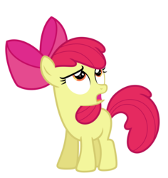Size: 5947x6302 | Tagged: safe, artist:estories, apple bloom, pony, g4, absurd resolution, female, looking up, simple background, solo, transparent background, vector