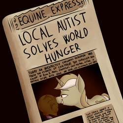 Size: 1500x1500 | Tagged: safe, artist:anontheanon, lyra heartstrings, oc, oc:anon, human, pony, comic:the dangers of dating, g4, comic, implied casualties, implied foodsplosion, newspaper, spaghetti