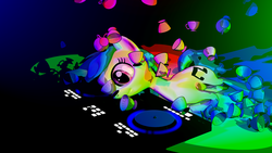 Size: 1920x1080 | Tagged: safe, artist:nightpon3, dj pon-3, vinyl scratch, pony, all bottled up, g4, 3d, cel shading, cinema 4d, cup, female, rave, solo, teacup, what am i doing with my life...