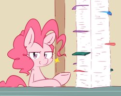 Size: 1853x1471 | Tagged: safe, artist:akainu_pony, pinkie pie, earth pony, pony, a flurry of emotions, g4, season 7, female, looking at you, mare, paper, scene interpretation, smiling, solo