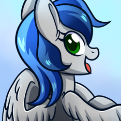 Size: 2000x2000 | Tagged: safe, artist:xwhitedreamsx, oc, oc only, pegasus, pony, female, high res, looking back, mare, solo