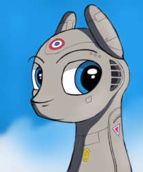 Size: 1000x1200 | Tagged: safe, artist:negasun, oc, oc only, original species, plane pony, pony, bust, dassault rafale, plane, roundel, solo