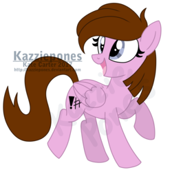 Size: 1024x1024 | Tagged: safe, artist:kazziepones, oc, oc only, pegasus, pony, female, mare, raised hoof, simple background, smiling, solo, transparent background, watermark