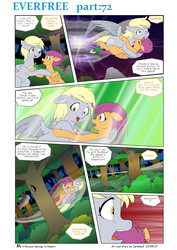 Size: 4545x6424 | Tagged: safe, artist:jeremy3, derpy hooves, scootaloo, pegasus, pony, comic:everfree, g4, absurd resolution, comic, female, mare
