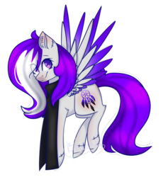 Size: 1871x1970 | Tagged: safe, artist:ohsushime, oc, oc only, oc:scapy cipher, pegasus, pony, clothes, colored wings, female, mare, multicolored wings, scarf, simple background, solo, transparent background