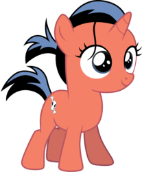 Size: 1001x1207 | Tagged: safe, artist:cloudy glow, idw, thestra, pony, unicorn, friends forever, spoiler:comicff28, cute, female, filly, idw showified, simple background, smiling, solo, transparent background, vector