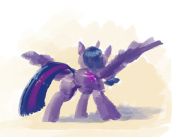 Size: 619x496 | Tagged: safe, anonymous artist, twilight sparkle, alicorn, pony, g4, butt, female, mare, plot, solo, speedpaint, twilight sparkle (alicorn)